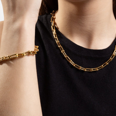 Isla | Bracelet en chaîne plaquée or imperméable - Ajustable