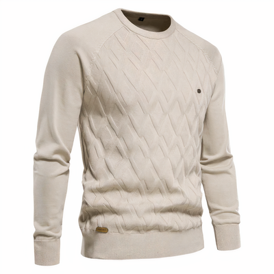 Pull en tricot avec motif en losange pour homme - Adam