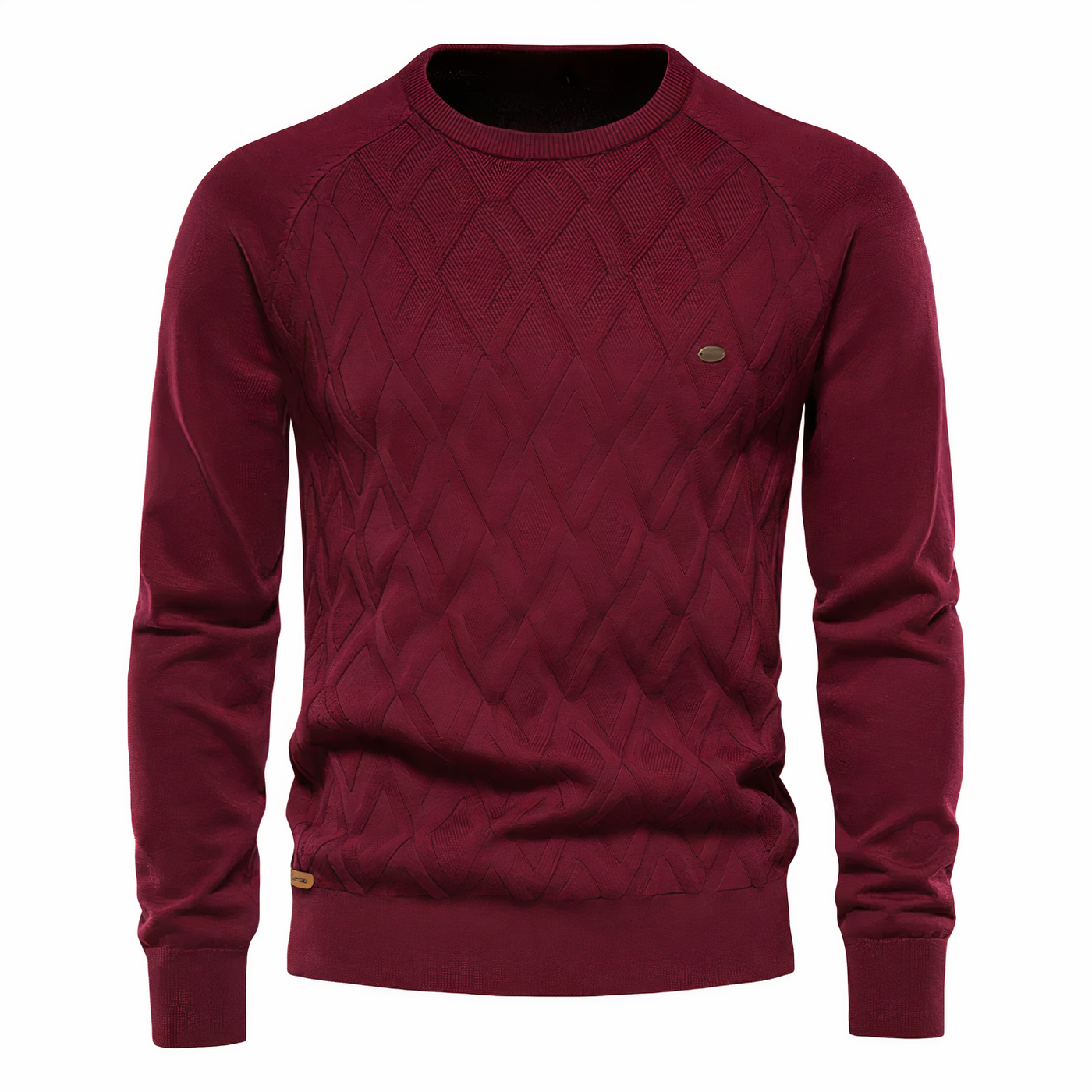 Pull en tricot avec motif en losange pour homme - Adam