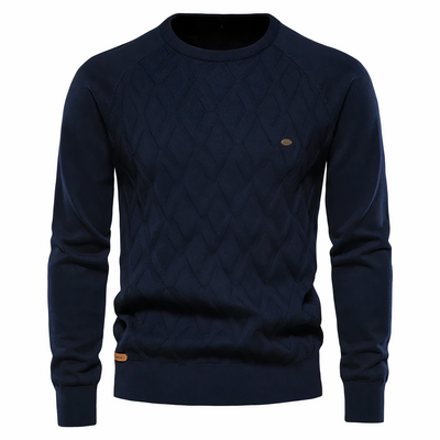 Pull en tricot avec motif en losange pour homme - Adam