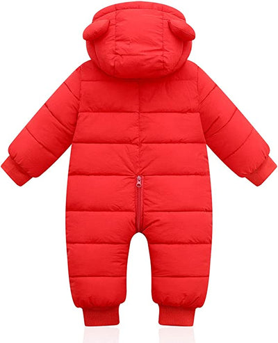 Grenouillère d'hiver pour bébé, chaude et confortable, avec oreilles