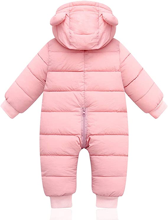 Grenouillère d'hiver pour bébé, chaude et confortable, avec oreilles