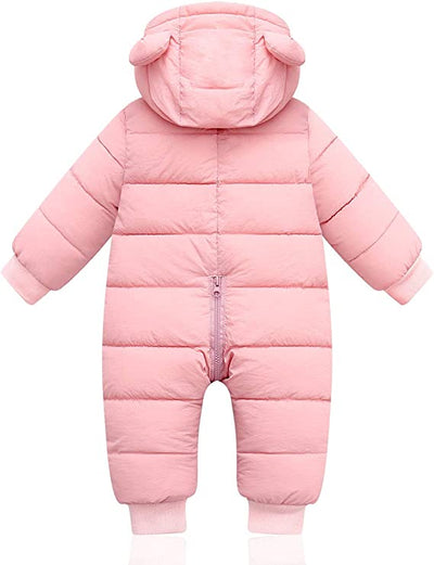 Grenouillère d'hiver pour bébé, chaude et confortable, avec oreilles