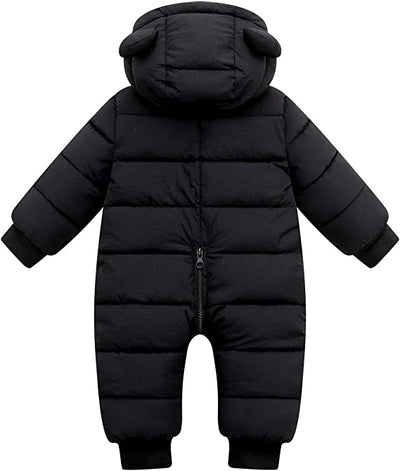 Grenouillère d'hiver pour bébé, chaude et confortable, avec oreilles