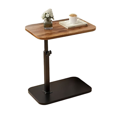 ADJUSTA - Table d'appoint réglable avec plateau en bois et structure en métal
