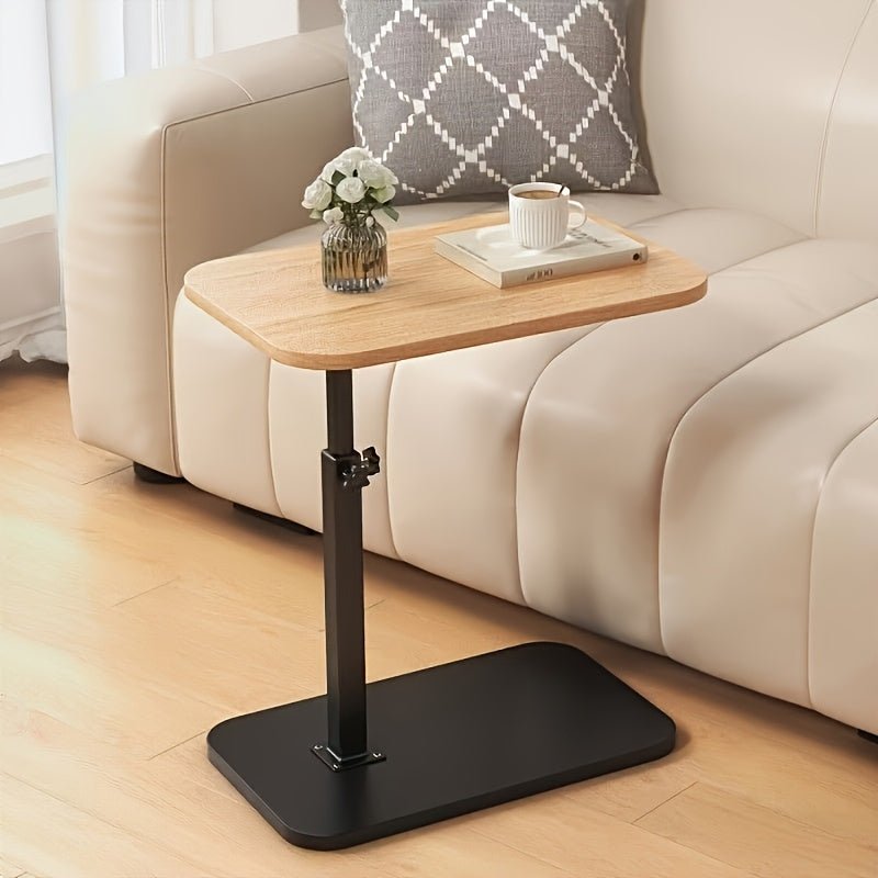 ADJUSTA - Table d'appoint réglable avec plateau en bois et structure en métal