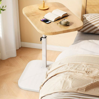 ADJUSTA - Table d'appoint réglable avec plateau en bois et structure en métal