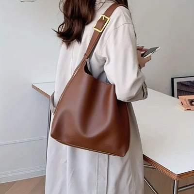 Sac en cuir minimaliste à bandoulière et à bandoulière pour dames