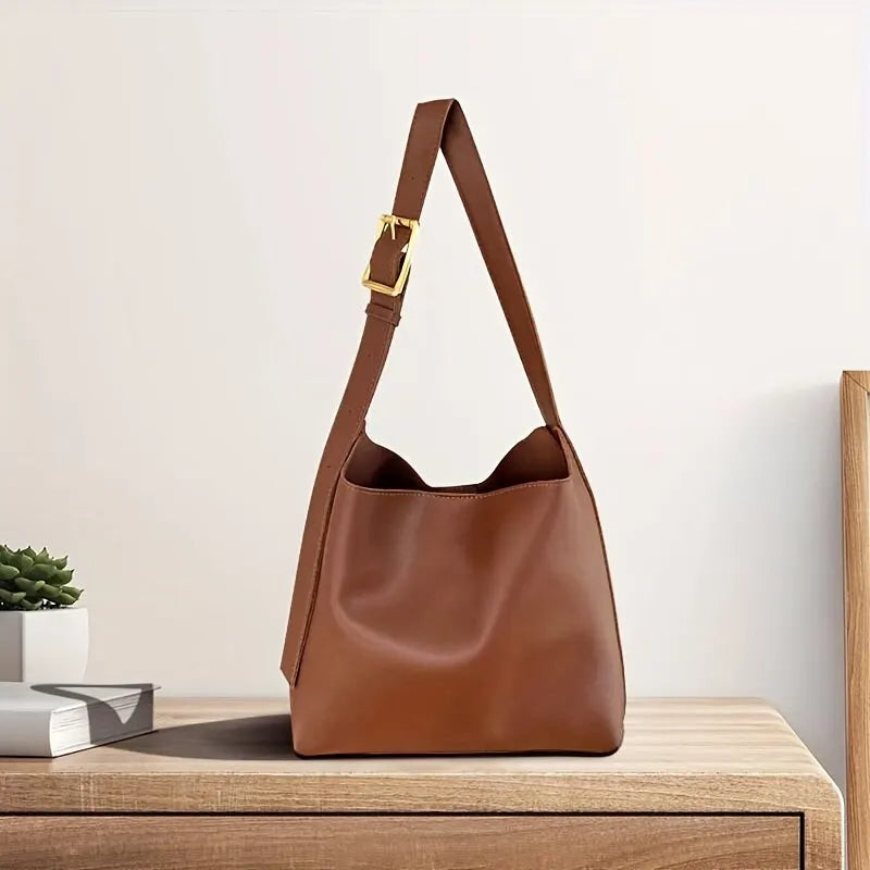 Sac en cuir minimaliste à bandoulière et à bandoulière pour dames