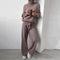 Women's Roll Neck Sweater and Knitted Pants Set