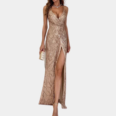 Mathilde Elegante Maxi-robe - Robe longueur sol avec bretelles