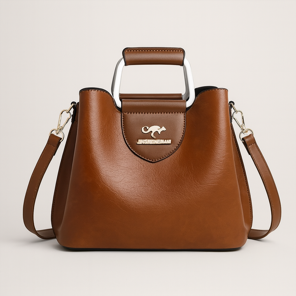 Brown Leather Letter Bag