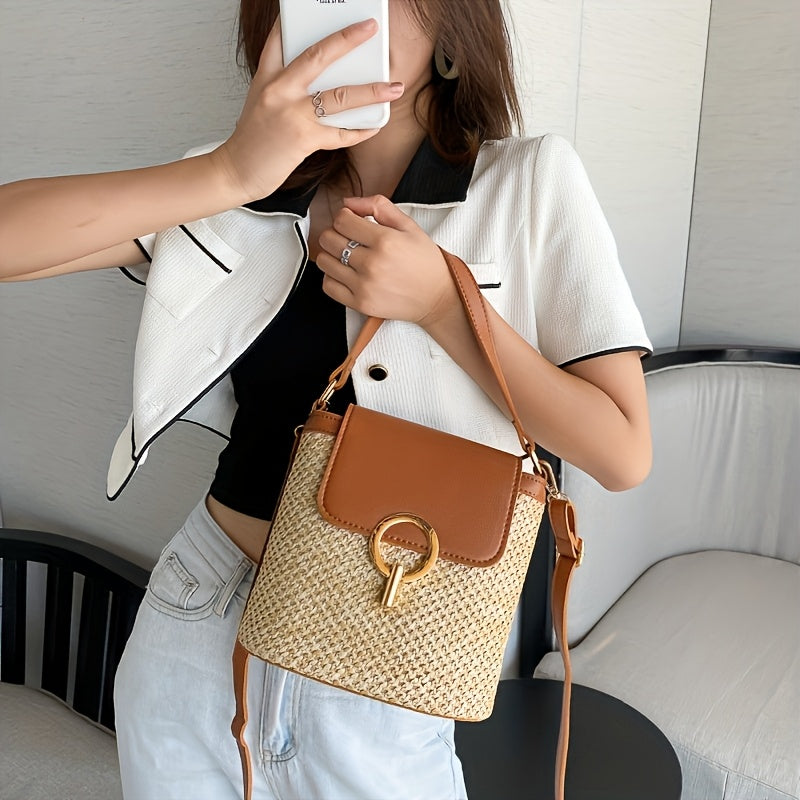 Avery | Chic Sac à main en paille pour dames