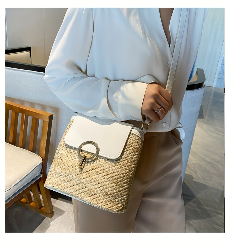 Avery | Chic Sac à main en paille pour dames