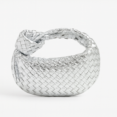 Silver Woven bag