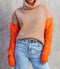 Suéter de cuello alto cálido y colorido para mujeres - especial invierno