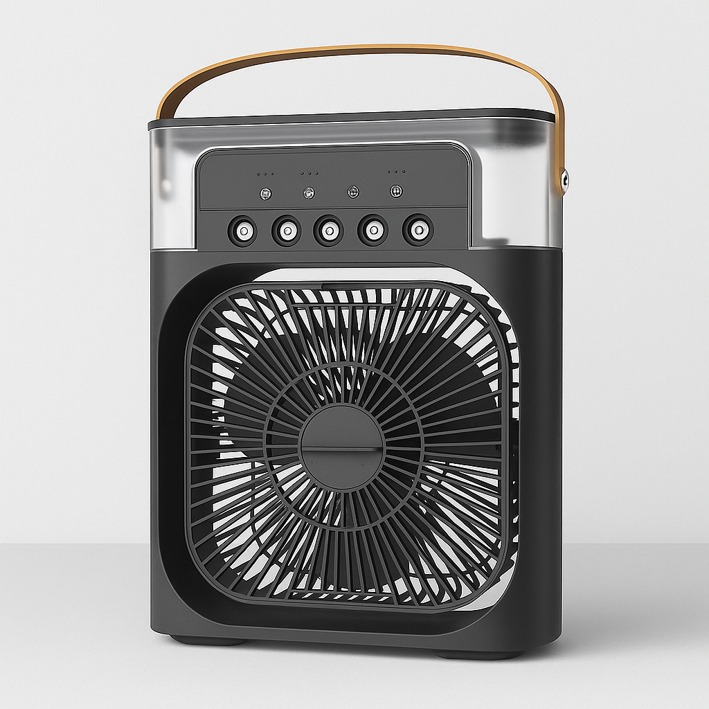 Black 3-in-1 Portable Air Cooler and Humidifier