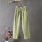 KLARA - Pantalon décontracté en coton et lin avec taille élastiquée