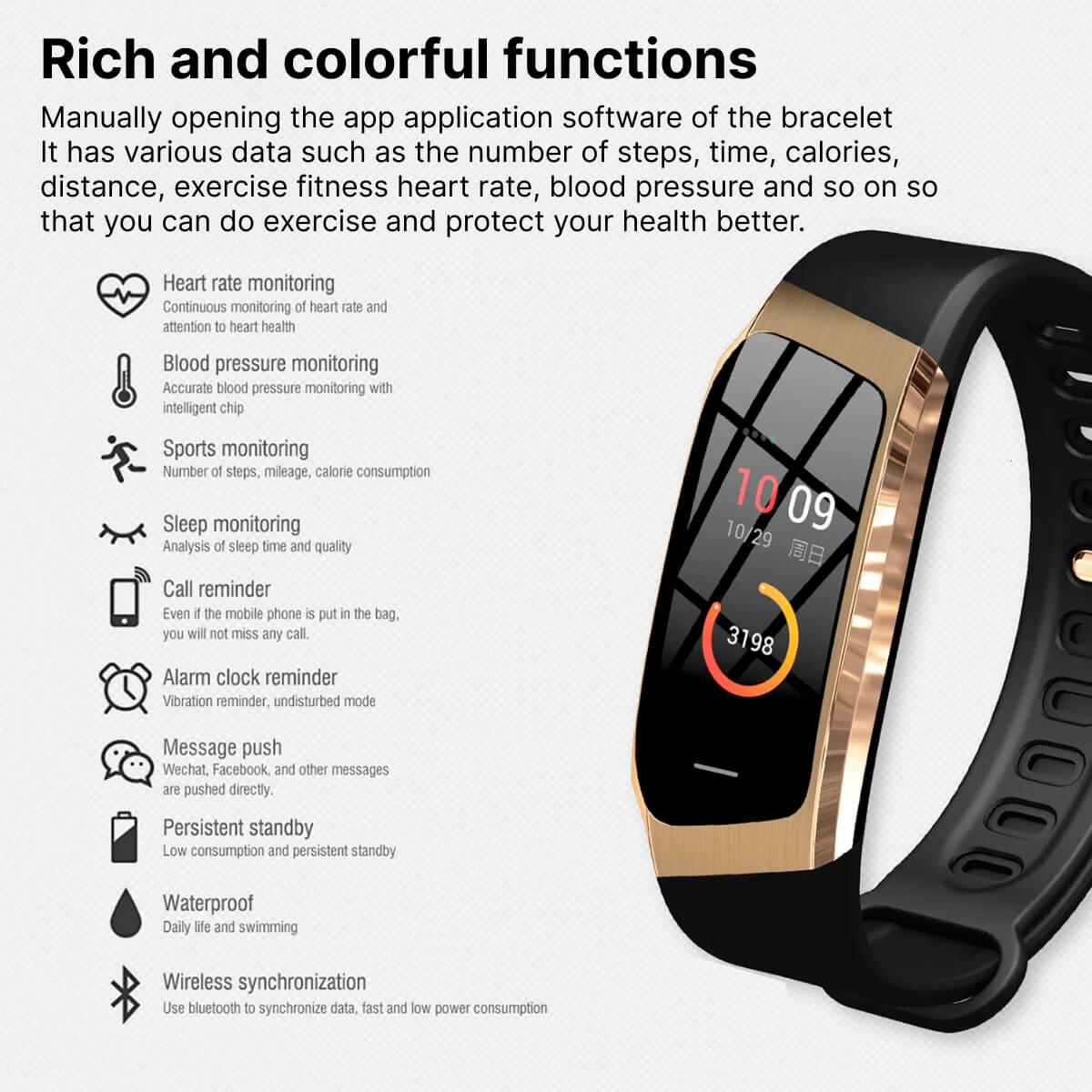 Montre de santé intelligente : Suivi de la tension artérielle et du rythme cardiaque