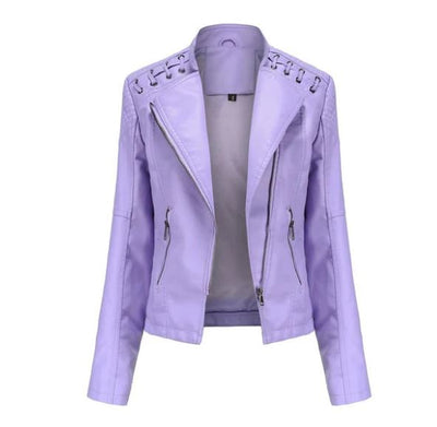 Léa | Veste en cuir d'agneau premium