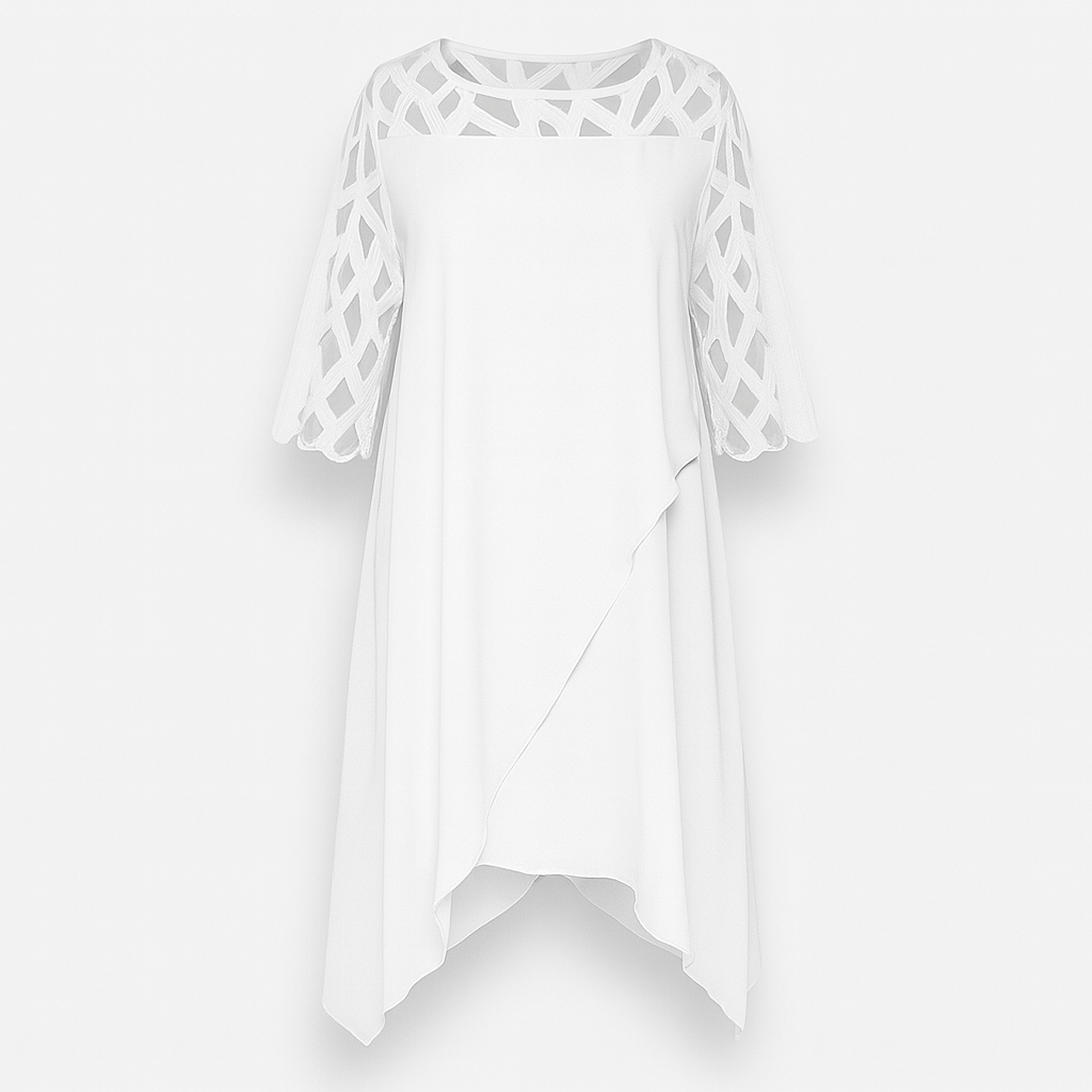White Flowing and Light Midi Dress