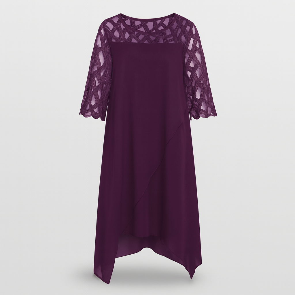 Purple Flowing and Light Midi Dress
