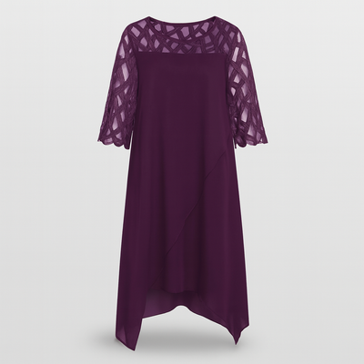 Purple Flowing and Light Midi Dress