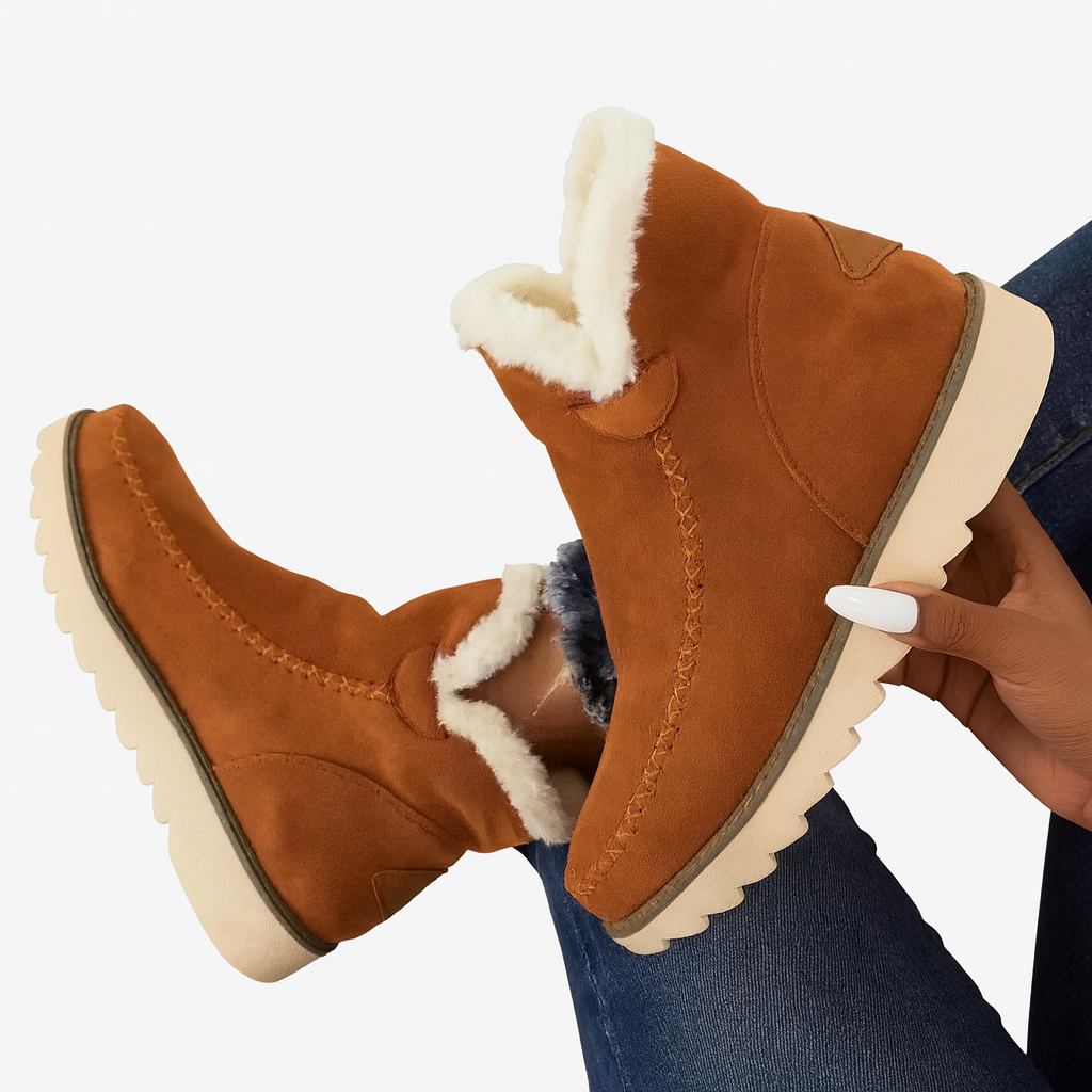 
Women's winter boots with thick soles