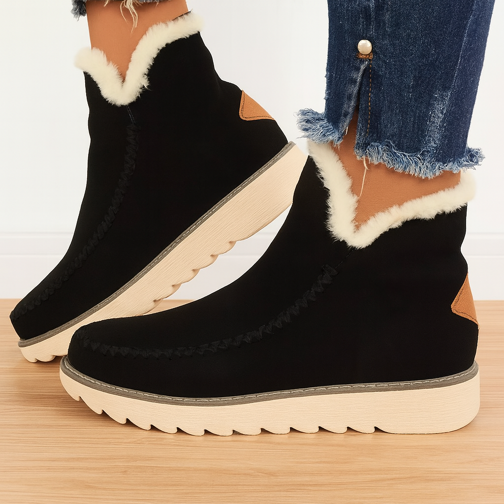 Women's winter boots with thick soles