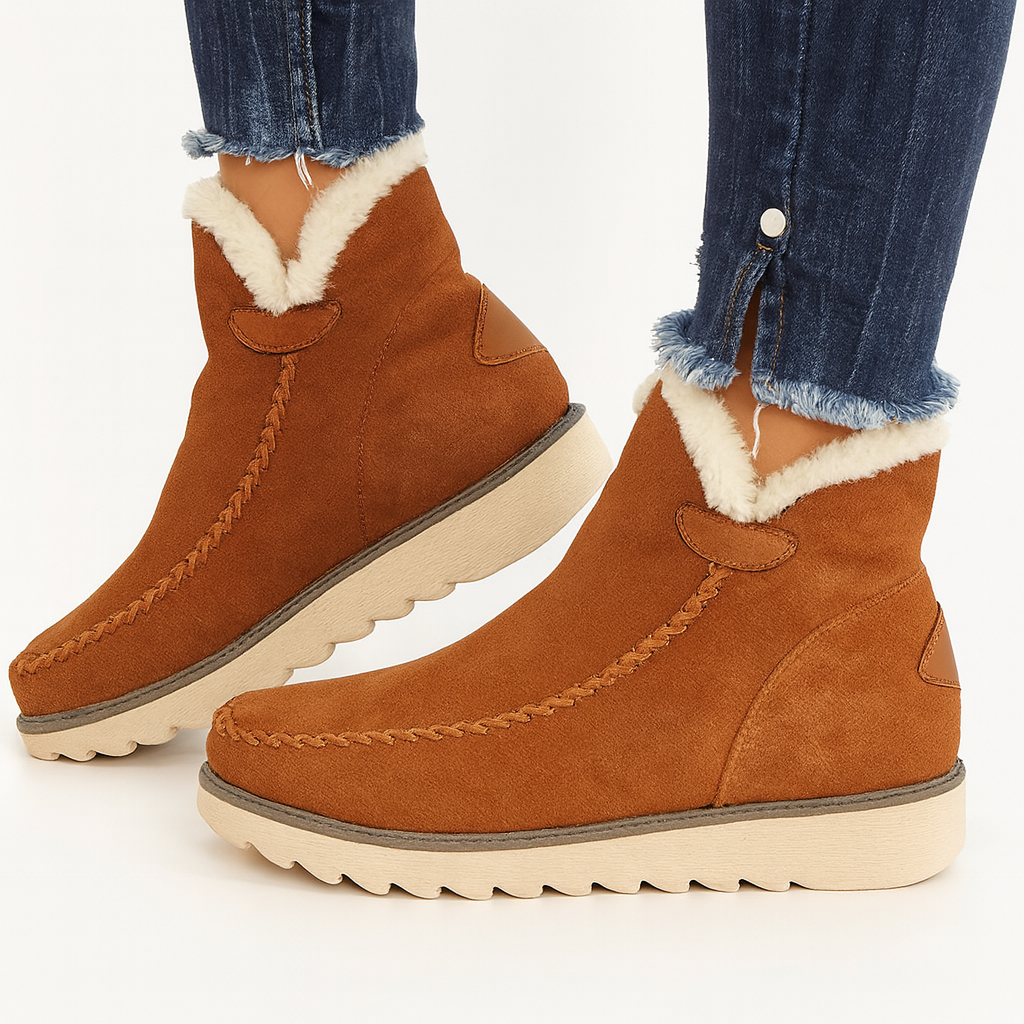 Women's winter boots with thick soles