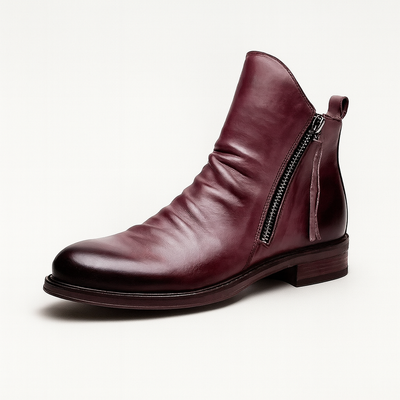 Red Men's leather boots