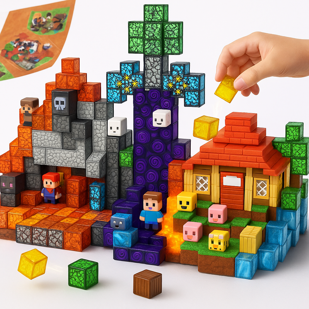 Jeu de blocs de construction magnétiques pour enfants