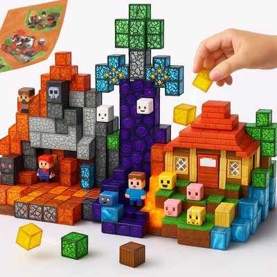 Jeu de blocs de construction magnétiques pour enfants