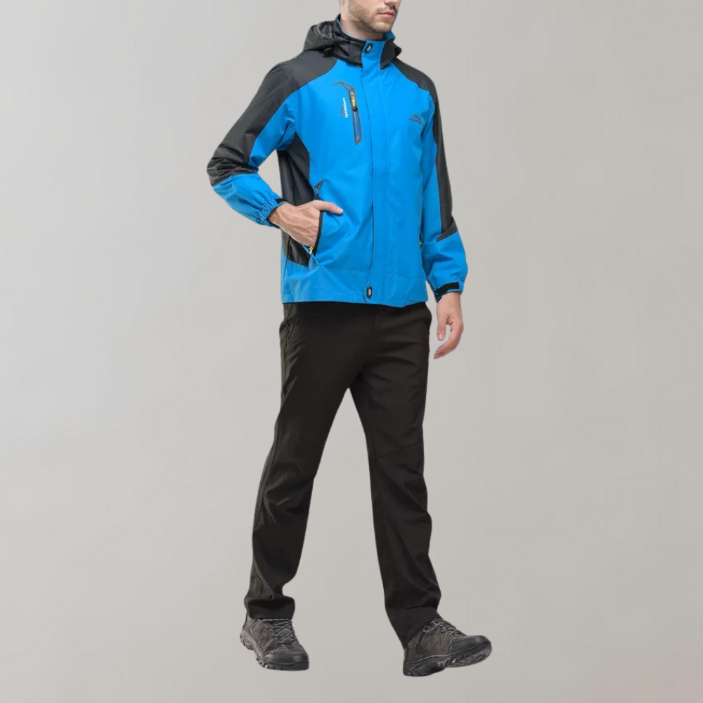 Veste d'extérieur Softshell pour hommes avec capuche, membrane coupe-vent et finition déperlante