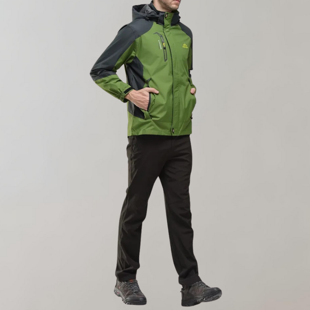 Veste d'extérieur Softshell pour hommes avec capuche, membrane coupe-vent et finition déperlante