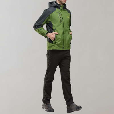 Veste d'extérieur Softshell pour hommes avec capuche, membrane coupe-vent et finition déperlante