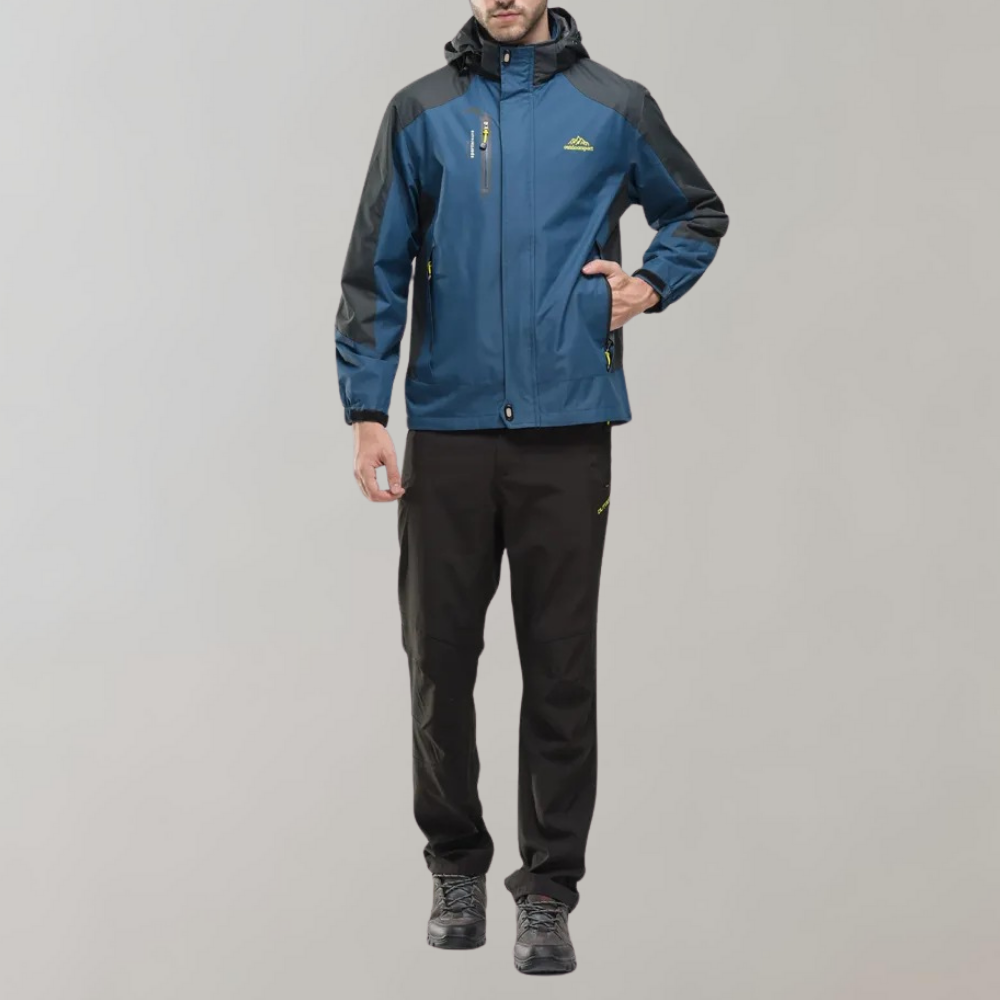 Veste d'extérieur Softshell pour hommes avec capuche, membrane coupe-vent et finition déperlante