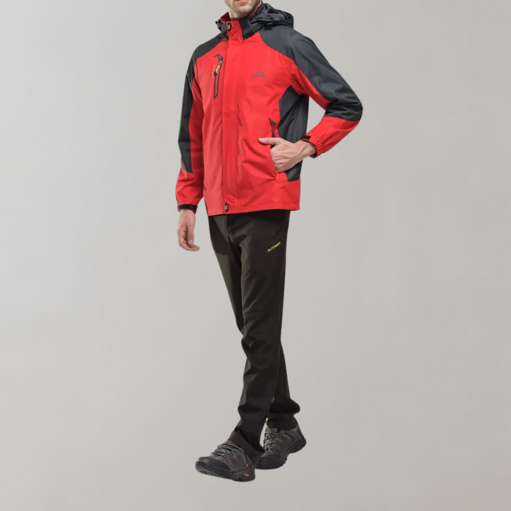 Veste d'extérieur Softshell pour hommes avec capuche, membrane coupe-vent et finition déperlante