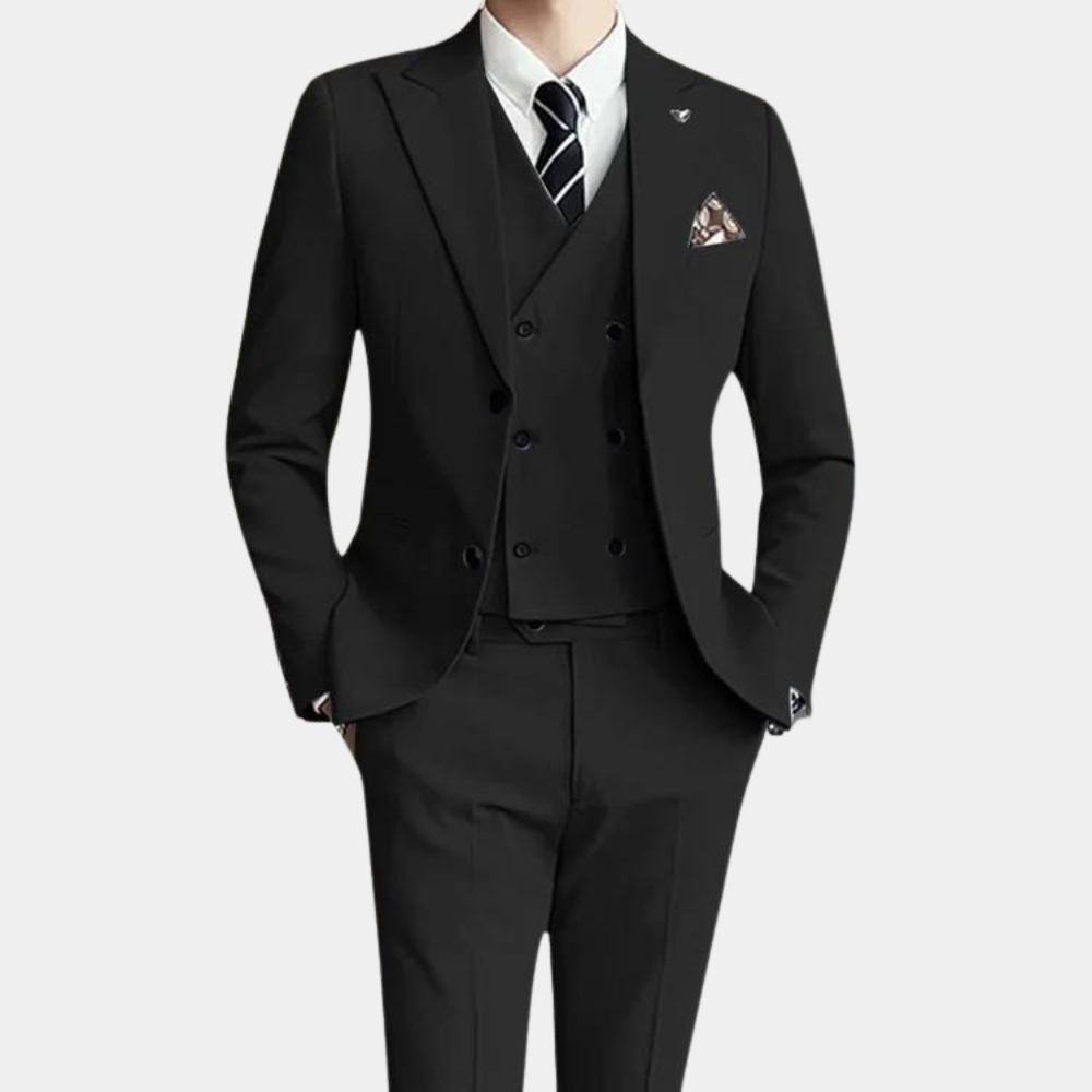 Costume d'invité de mariage 3 pièces slim fit pour homme | Elégant
