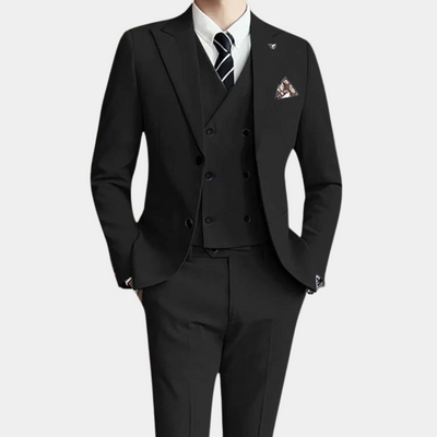 Costume d'invité de mariage 3 pièces slim fit pour homme | Elégant
