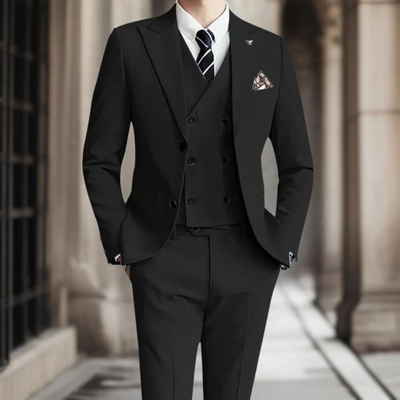 Costume d'invité de mariage 3 pièces slim fit pour homme | Elégant