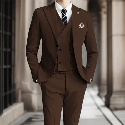 Costume d'invité de mariage 3 pièces slim fit pour homme | Elégant