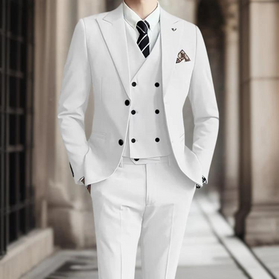 Costume d'invité de mariage 3 pièces slim fit pour homme | Elégant