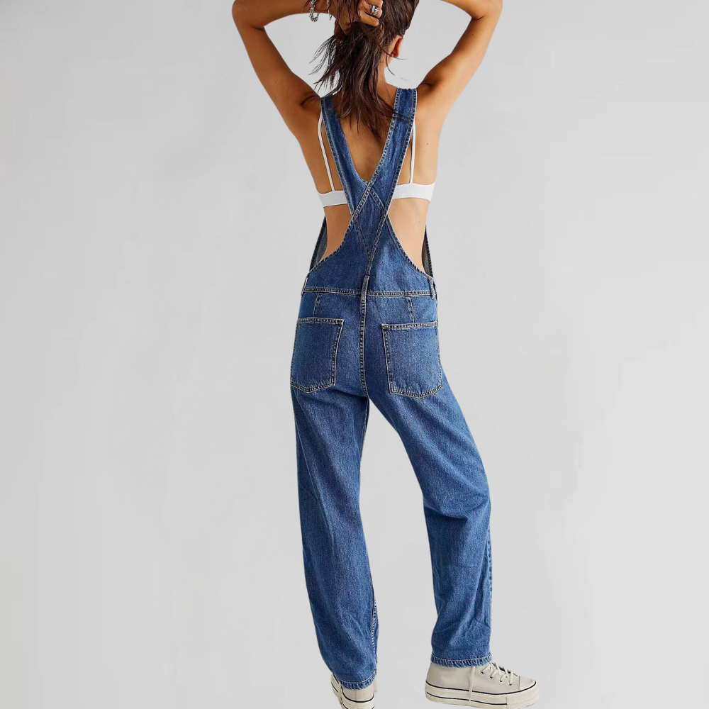 Valeria - Combinaison d'été en denim tendance pour femmes