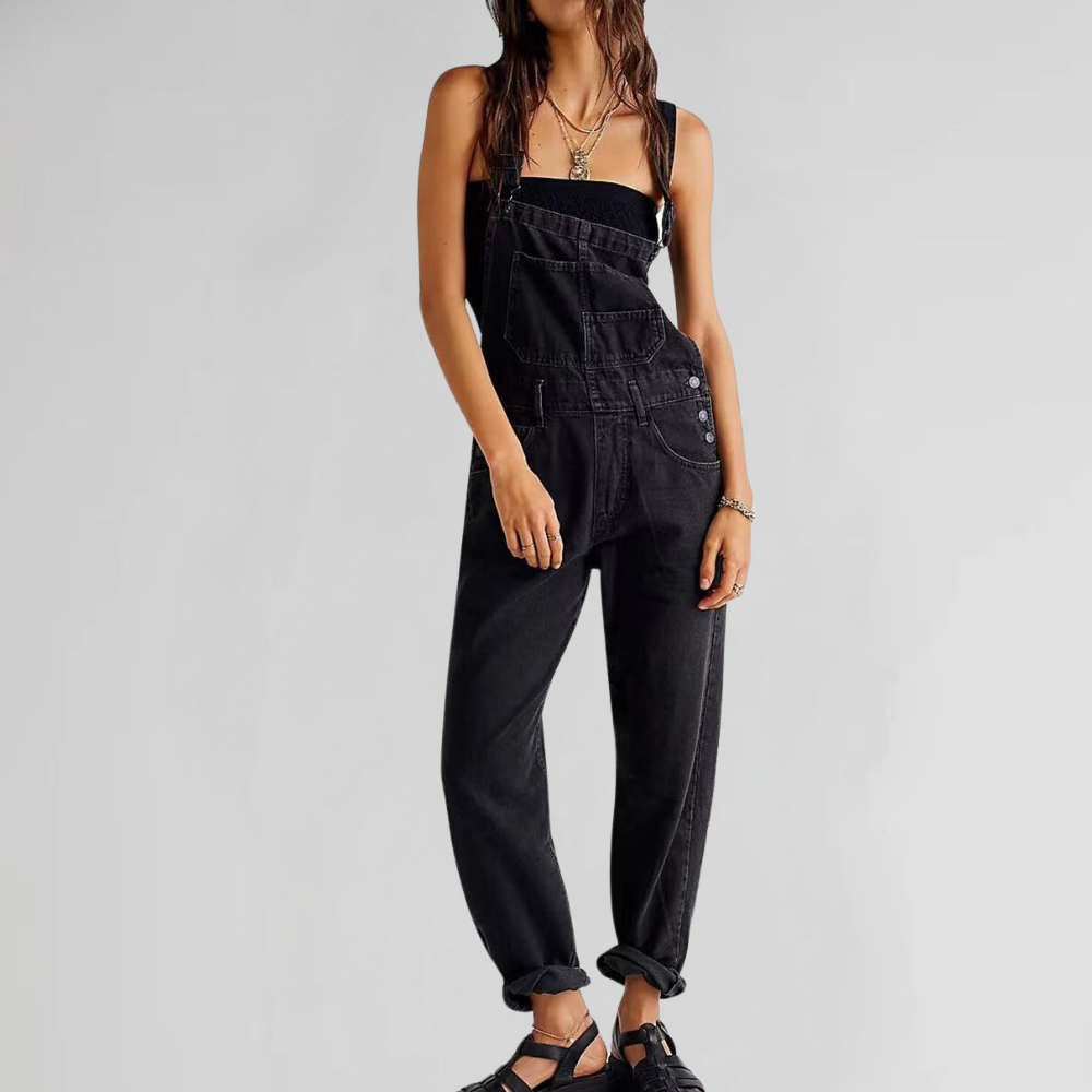 Valeria - Combinaison d'été en denim tendance pour femmes