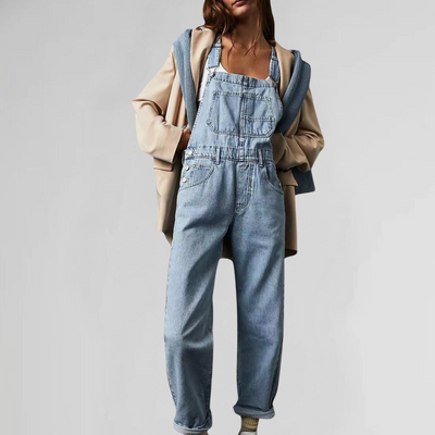 Valeria - Combinaison d'été en denim tendance pour femmes