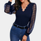 Ronja - Blusa elegante con mangas transparentes para la temporada de otoño