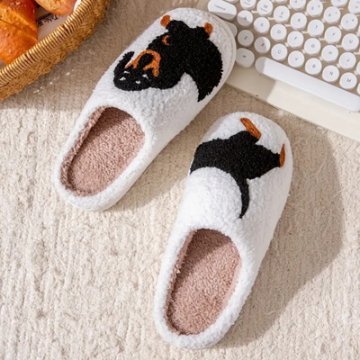 Chaussons d'hiver stylés en peluche Teckel Pour Femme | Idéal pour l'hiver