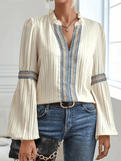 Jacqueline - Blouse élégante à manches bouffantes