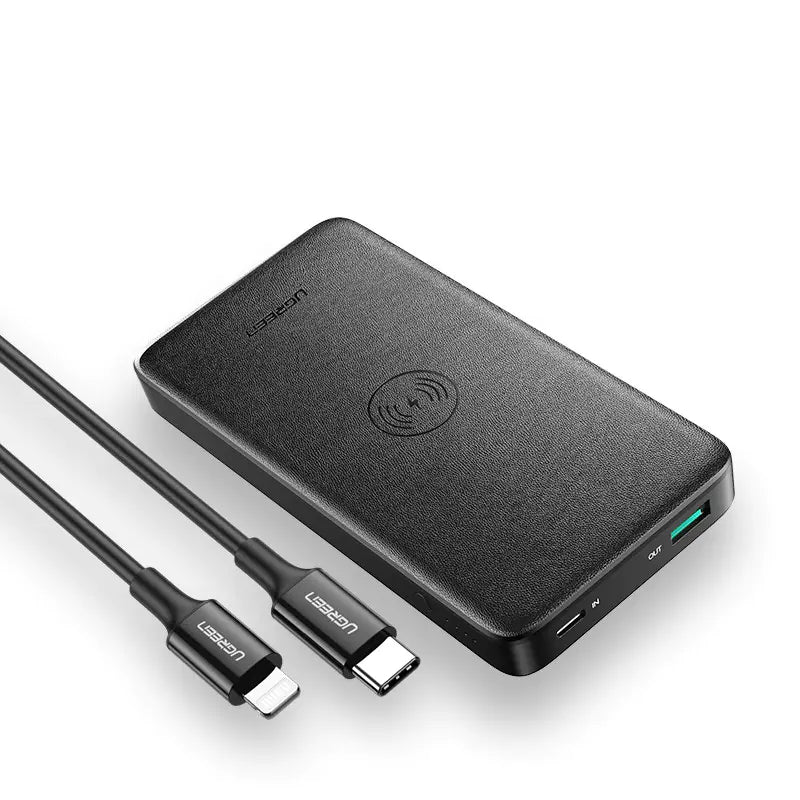 Banco de energía de carga rápida inalámbrica - Salida dual de 10000 mAh
